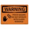 Signmission OSHA WARNING Sign, Pinch Hazard Do Not Operate, 24in X 18in Rigid Plastic, 18" W, 24" L, Landscape OS-WS-P-1824-L-12307 - alternate 1